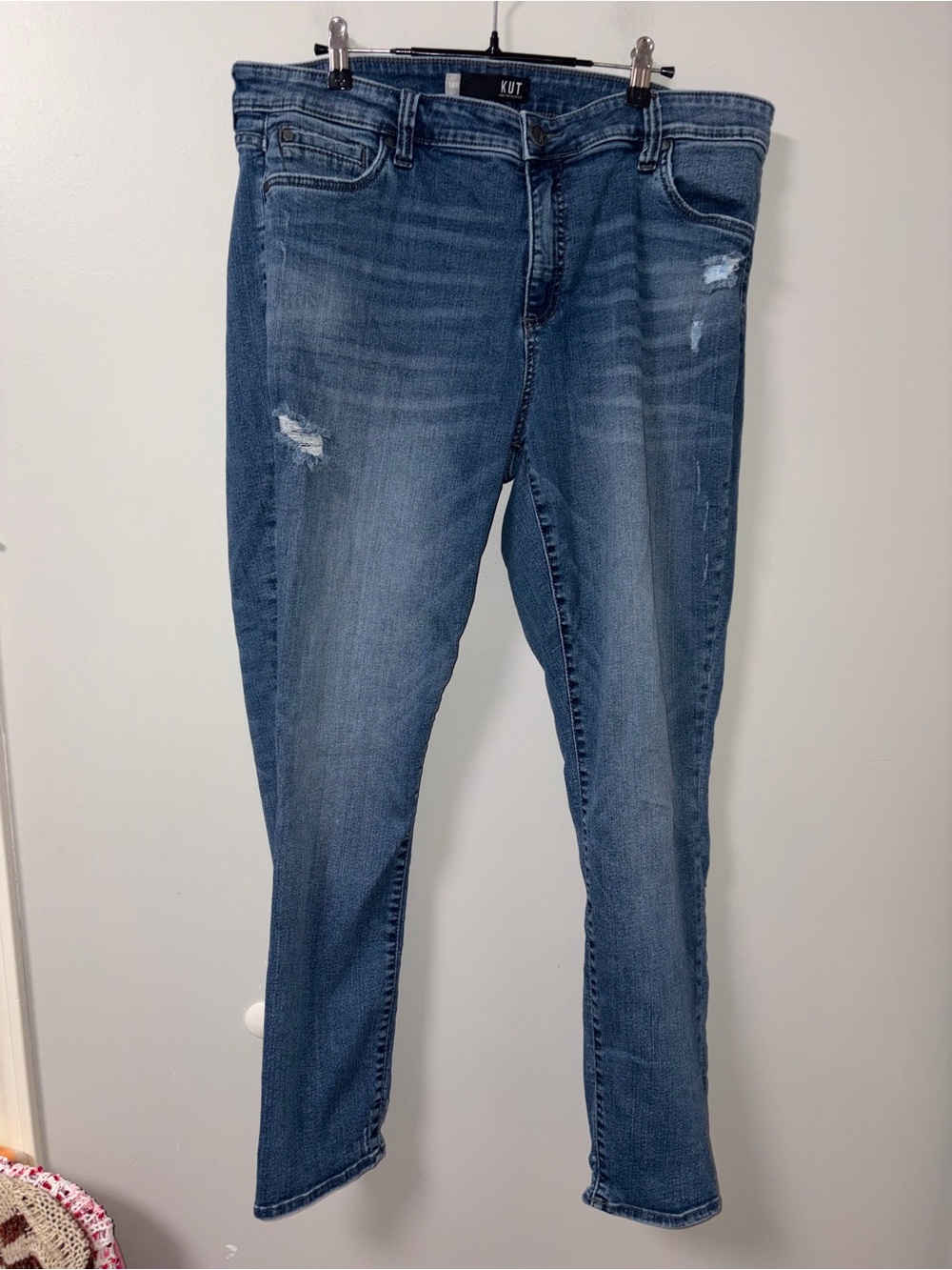 Kut from the Kloth Skinny Jeans 14W Women’s Distressed